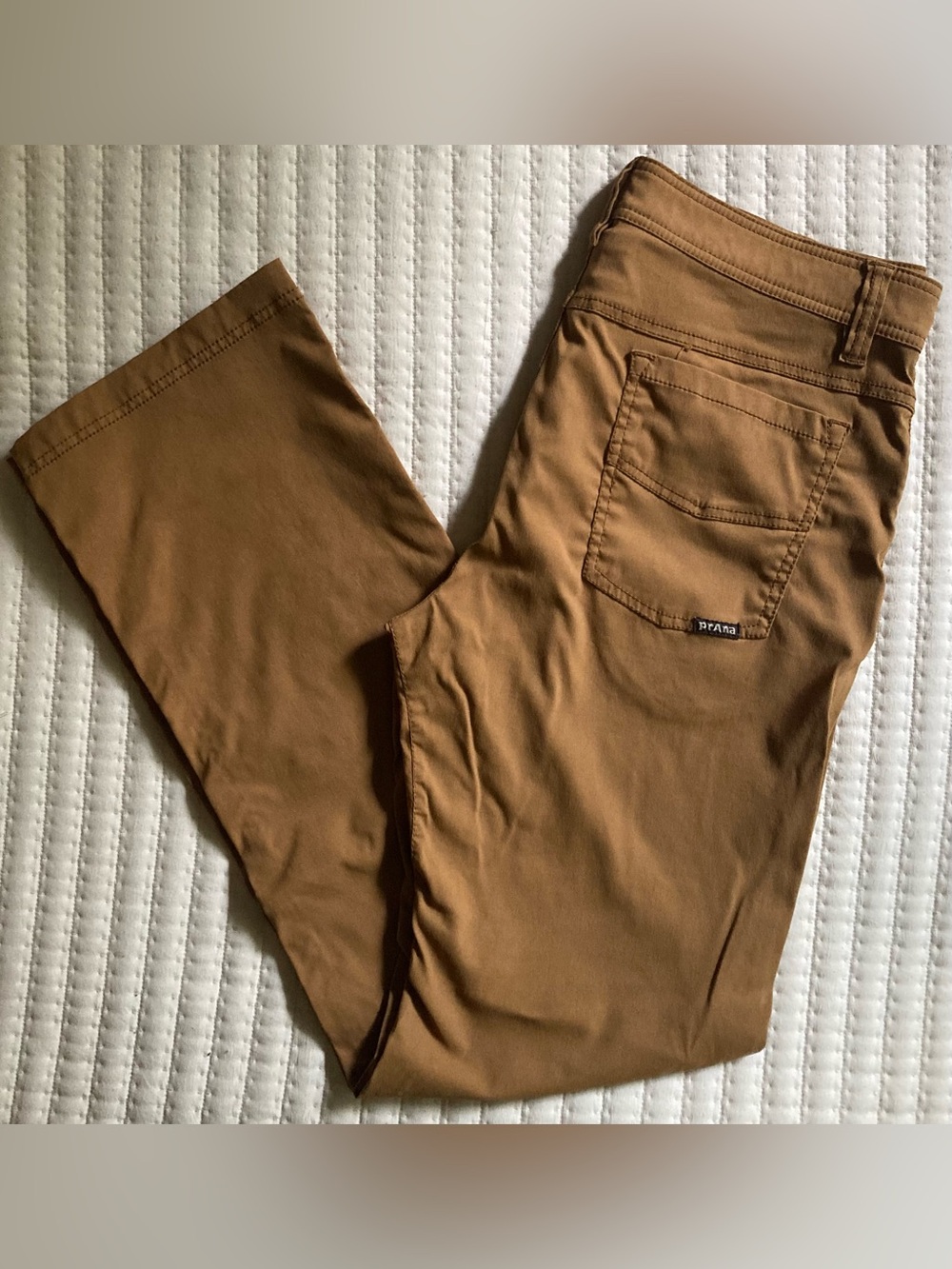 Prana Brion Khaki Pants Men’s 34x32 Nylon Stretch Slim Fit Hiking M4BN32312